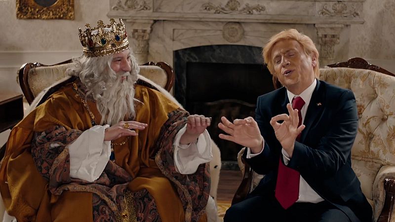 El juego del camelar - Visita de los Reyes Magos de Oriente a Donald Trump - Especiales Nochevieja con Jos� Mota | Ver