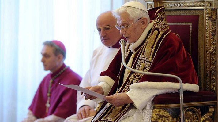 Telediario 1 - El Papa hace pública su renuncia