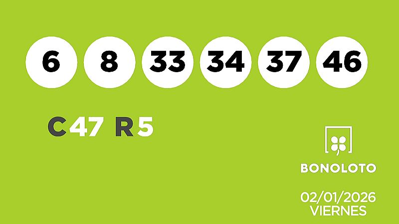 Sorteo de la Lotería Bonoloto y Euromillones del 02/01/2026 - Ver ahora