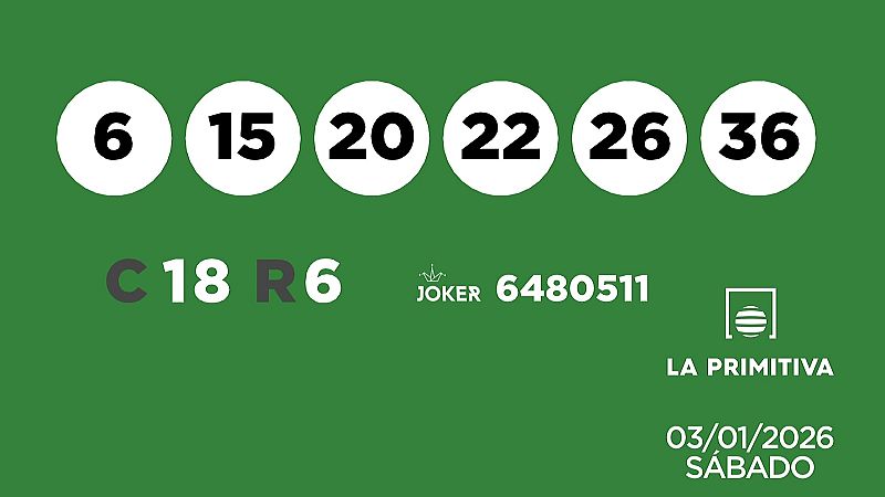 Sorteo de la Loter�a Primitiva y Joker del 03/01/2026 - Ver ahora