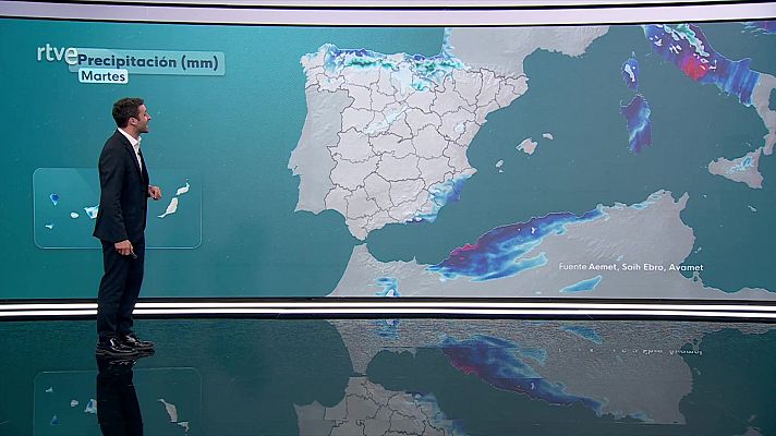El tiempo - Nevadas en cotas bajas del extremo norte peninsular y en interiores del sureste a primeras horas
