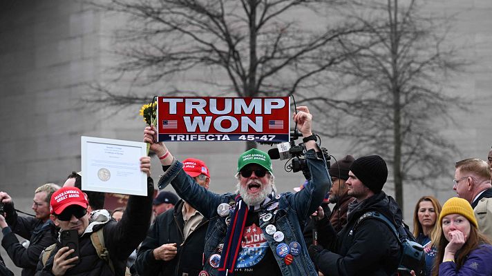 Telediario 2 - Marcha al Capitolio en el quinto aniversario del asalto