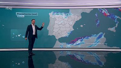 Heladas generalizadas en la Península,  incluso localmente fuertes en interiores de la mitad este, meseta Norte 