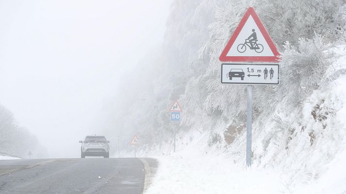 El tiempo - Tiempo muy frío con nieve y viento en la costa