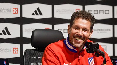 Simeone elogia a Juli�n �lvarez antes de la Supercopa: "Ha demostrado por s� mismo el jugador que es"
