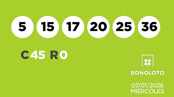 SELAE - Sorteo de la Lotería Bonoloto del 07/01/2026