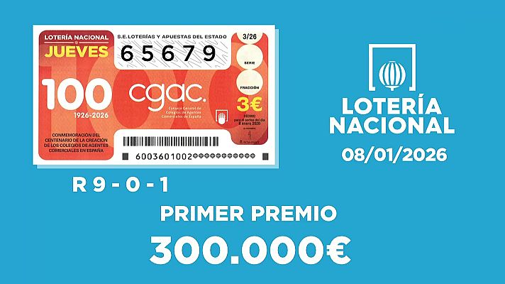 SELAE - Sorteo de la Lotería Nacional del 08/01/2026