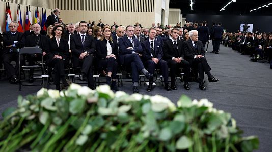 Funeral por las v�ctimas del incendio en Suiza: los presidentes de Francia e Italia, entre los asistentes