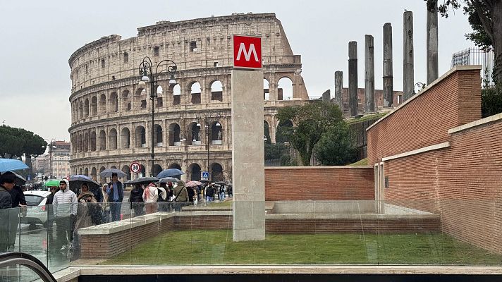 Telediario 1 - Una obra faraónica para construir el Metro bajo el Coliseo de Roma