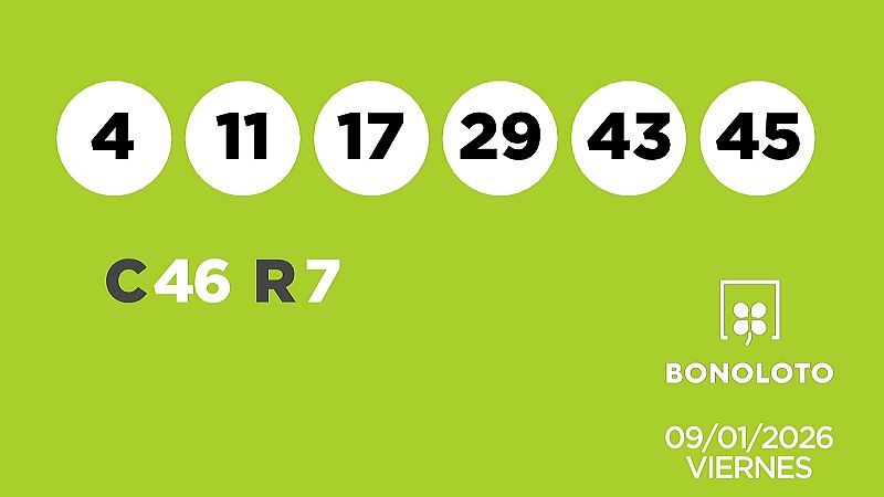 Sorteo de la Lotería Bonoloto y Euromillones del 09/01/2026 - Ver ahora