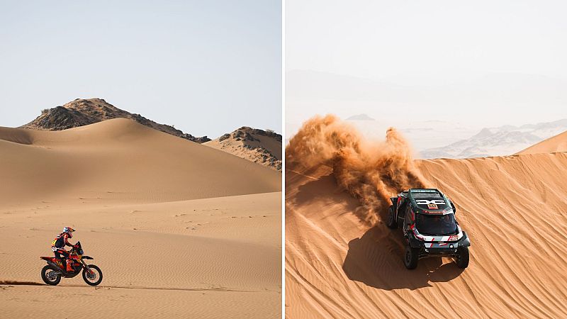 Benavides se pone líder en motos y Al-Attiyah mantiene la cabeza en coches - Los Deportes de La1 | Ver