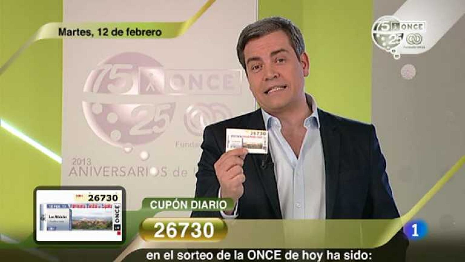 Sorteo ONCE - 12/02/13 - Ver ahora