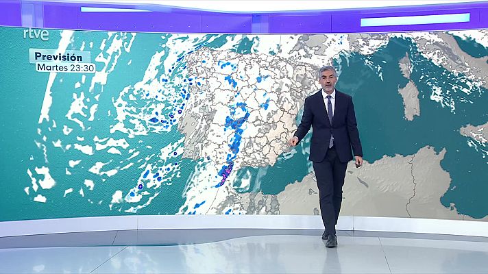 El tiempo - Precipitaciones fuertes en Galicia, occidente Sistema Central y Cantábrica, Huelva, Cádiz e islas Canarias 