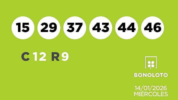 SELAE - Sorteo de la Lotería Bonoloto del 14/01/2026