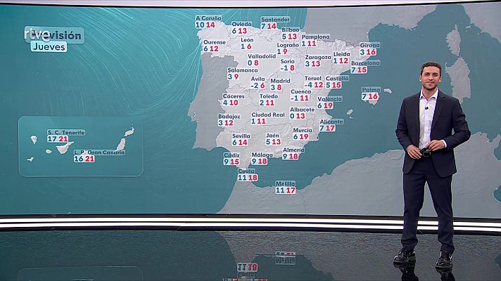 El tiempo - Máximas en ascenso en entornos de montaña del centro y oeste peninsular y litoral este y sureste