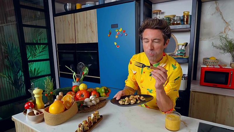 Formatge, gambots i xampinyons i sorbet taronja - Cuina brutal - Cuina Brutal | Veure