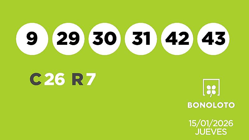 Sorteo de la Lotería Bonoloto del 15/01/2026 - Ver ahora