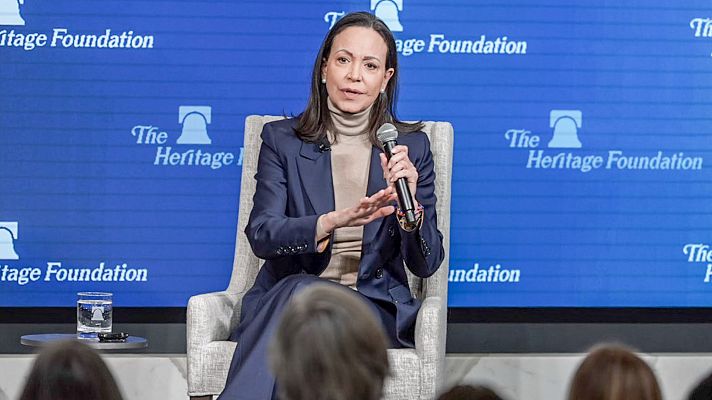 Telediario 2 - Corina Machado sobre el cambio en Venezuela: "Es un proceso irreversible"