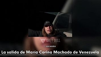 As� sali� de Venezuela Mar�a Corina Machado camino de Oslo para recibir el Nobel