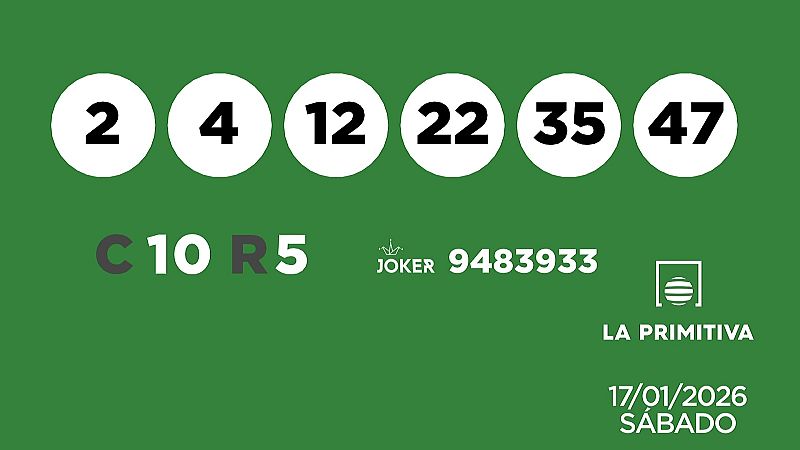 Sorteo de la Lotería Primitiva y Joker del 17/01/2026 - Ver ahora