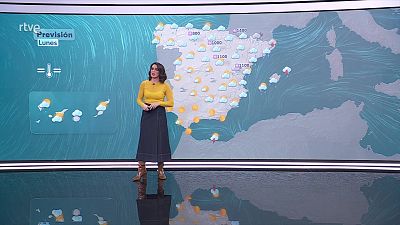 Máximas en descenso en zonas puntuales de la meseta norte, bajo Ebro y el litoral sureste