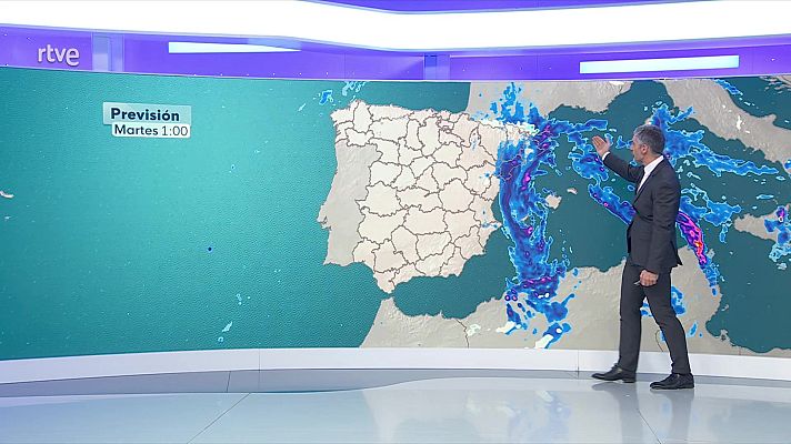 El tiempo - Precipitaciones fuertes y persistentes en Baleares y extremo nordeste peninsular