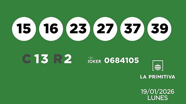 SELAE - Sorteo de la Lotería Primitiva y Joker del 19/01/2026