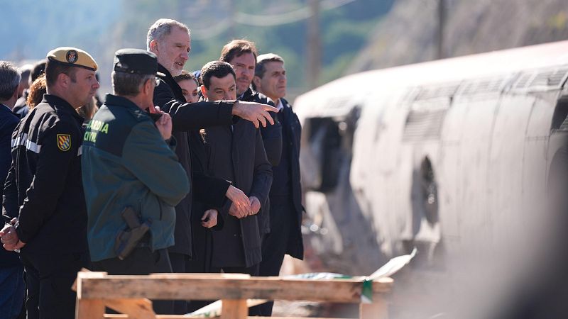 Los reyes visitan la zona del accidente de tren de Adamuz y a las víctimas hospitalizadas