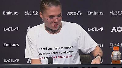 El recuerdo de Oliynykova a Palestina, imagen del d�a en el Open de Australia