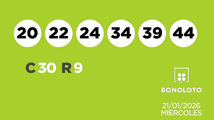 SELAE - Sorteo de la Lotería Bonoloto del 21/01/2026