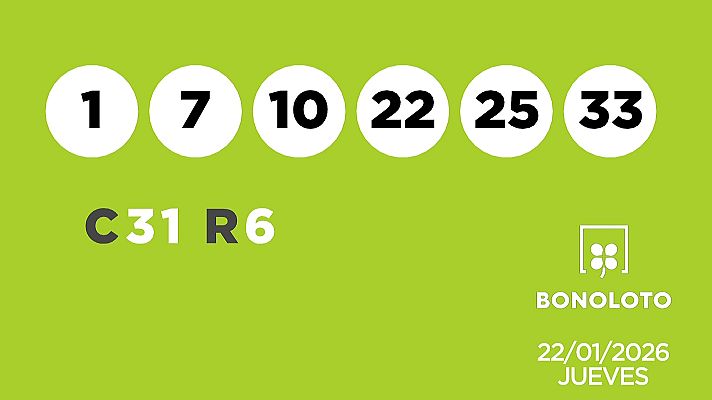 SELAE - Sorteo de la Lotería Bonoloto del 22/01/2026
