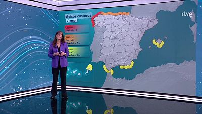 Rachas muy fuertes de viento en Galicia, área cantábrica, Estrecho, Alborán, Baleares y l tercio este peninsular