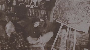 La artista Maria Helena Vieira da Silva en el Guggenheim de Bilbao