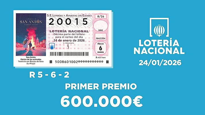 SELAE - Sorteo de la Lotería Nacional del 24/01/2026