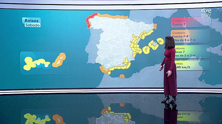 El tiempo - Rachas muy fuertes en el Estrecho, Alborán, Mediterráneo sur, tercio este peninsular y Cantábrico oriental