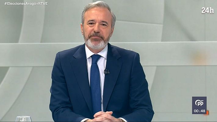 Especiales informativos - Azcón asegura tener un modelo "de prosperidad" para Aragón en su minuto inicial