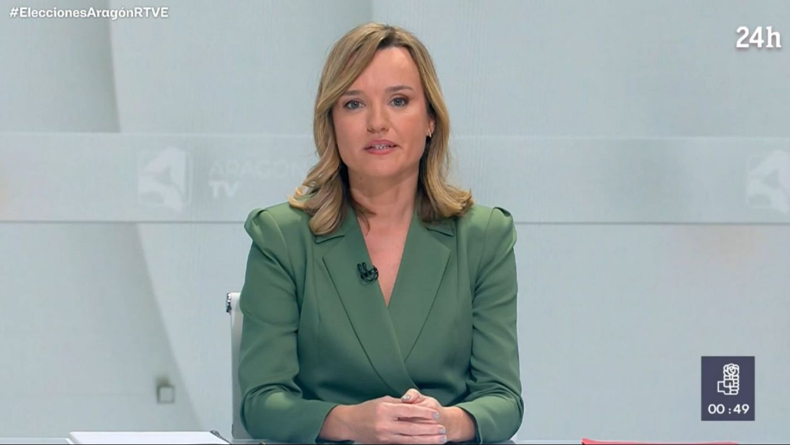 Alegría, en el minuto inicial del cara a cara con Azcón: "Yo estoy aquí porque quiero servir a mi tierra"