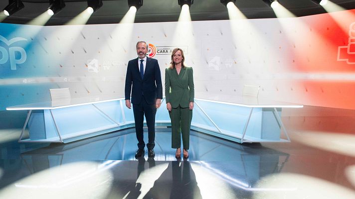 Especiales informativos - La sanidad centra el bloque de políticas sociales e igualdad en el cara a cara entre Azcón (PP) y Alegría (PSOE)