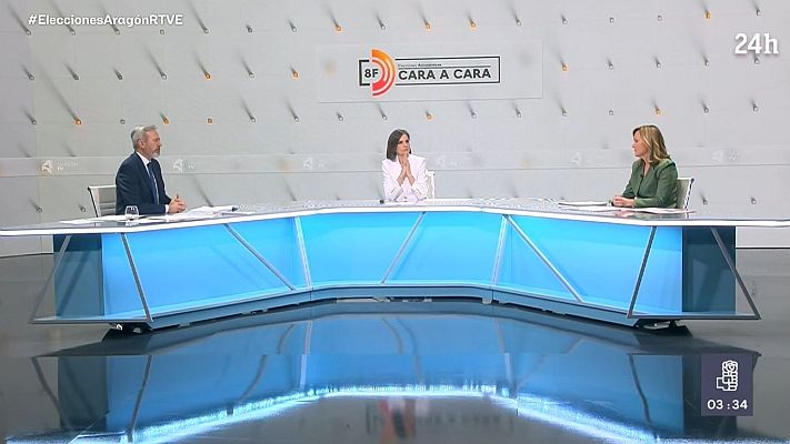 Especiales informativos - La gestión de la sanidad ha enfrentado a Azcón (PP) y Alegría (PSOE) en el debate cara a cara