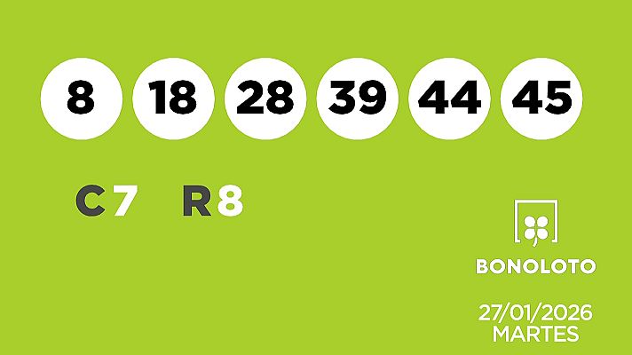 SELAE - Sorteo de la Lotería Bonoloto y Euromillones del 27/01/2026