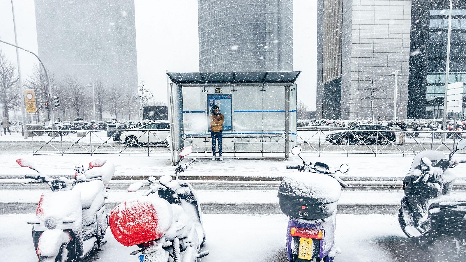 La ciudad de Madrid se tiñe de blanco - Aquí la Tierra | Ver