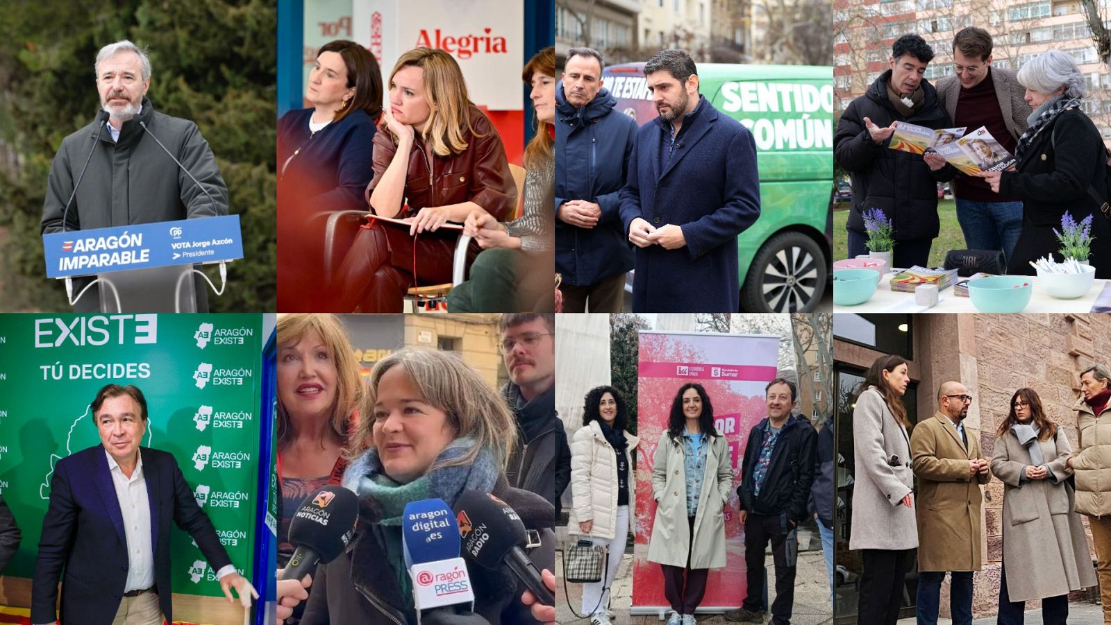 El minuto inicial de los ocho candidatos del debate de las elecciones de Aragón 2026 - Especiales informativos | Ver