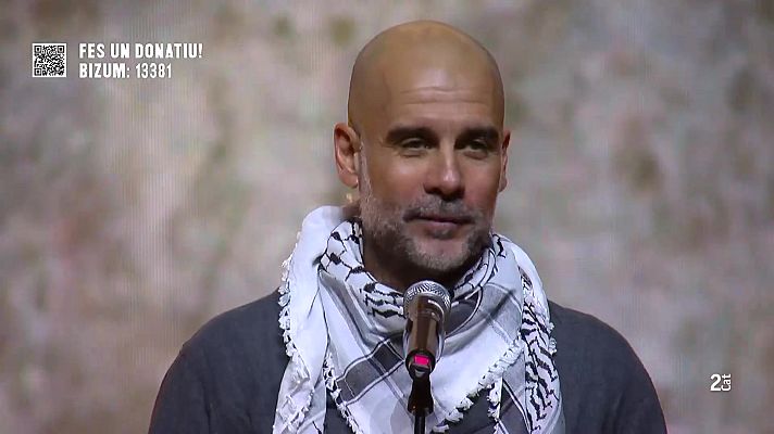  - Guardiola obre el concert x Palestina amb un crit contra la indiferència