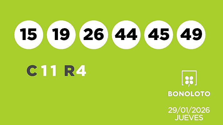 SELAE - Sorteo de la Lotería Bonoloto del 29/01/2026