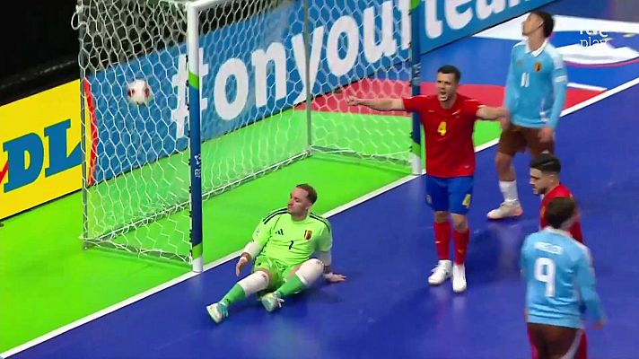 Fútbol Sala - Campeonato de Europa Masculino: España - Bélgica . Resumen