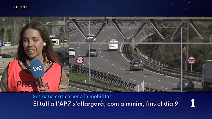 L'Informatiu - El tall a l'AP-7 pot causar complicacions de mobilitat el cap de setmana