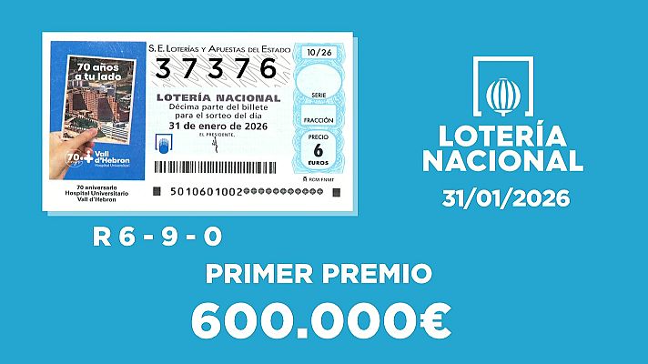 SELAE - Sorteo de la Lotería Nacional del 31/01/2026