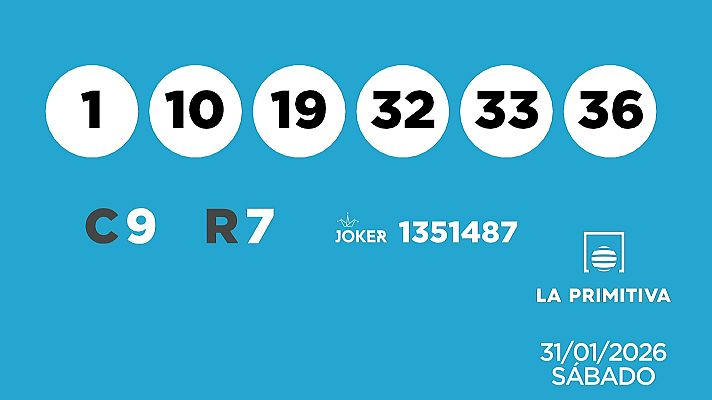 SELAE - Sorteo de la Lotería Primitiva y Joker del 31/01/2026