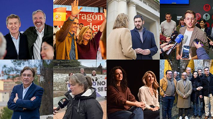 Telediario Fin de Semana - Sánchez, Feijóo y Díaz se vuelcan en la campaña en Aragón a una semana de las elecciones