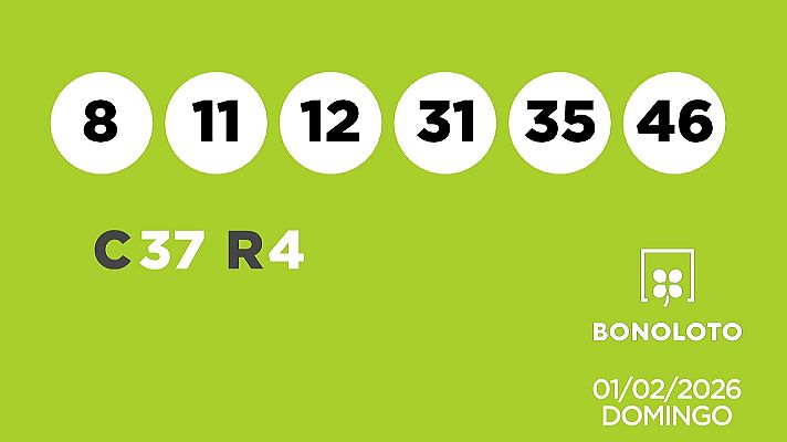 SELAE - Sorteo de la Lotería Bonoloto del 01/02/2026